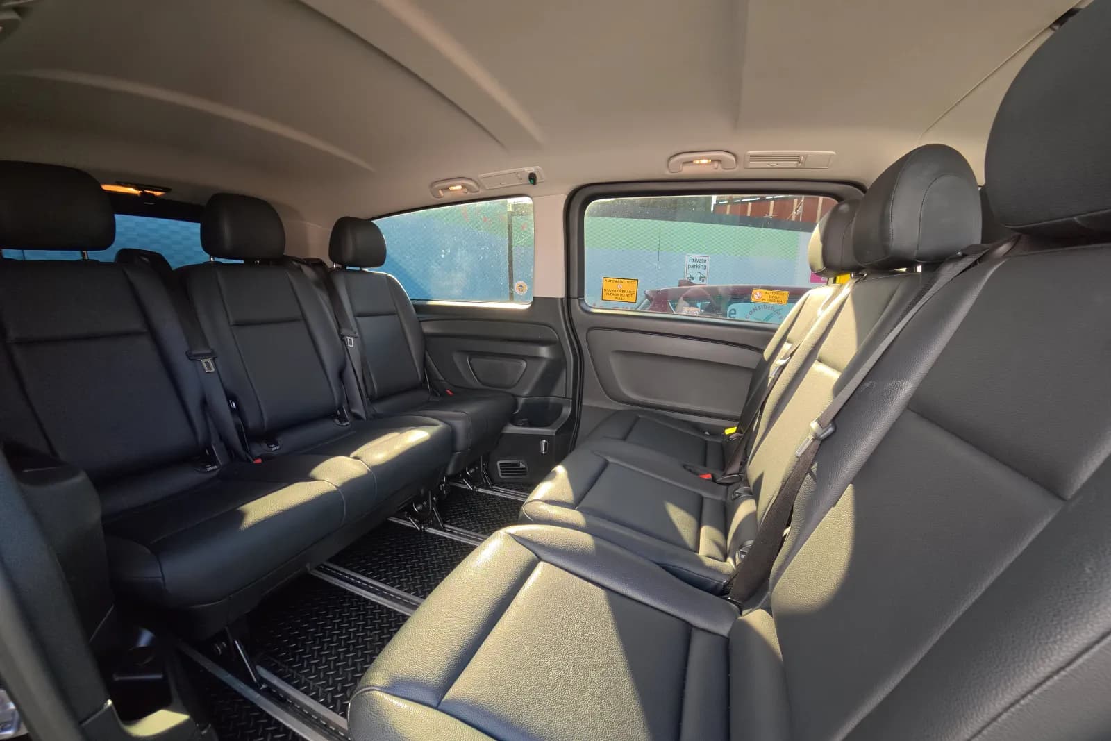 Mercedes Vito interior rear passenger seats