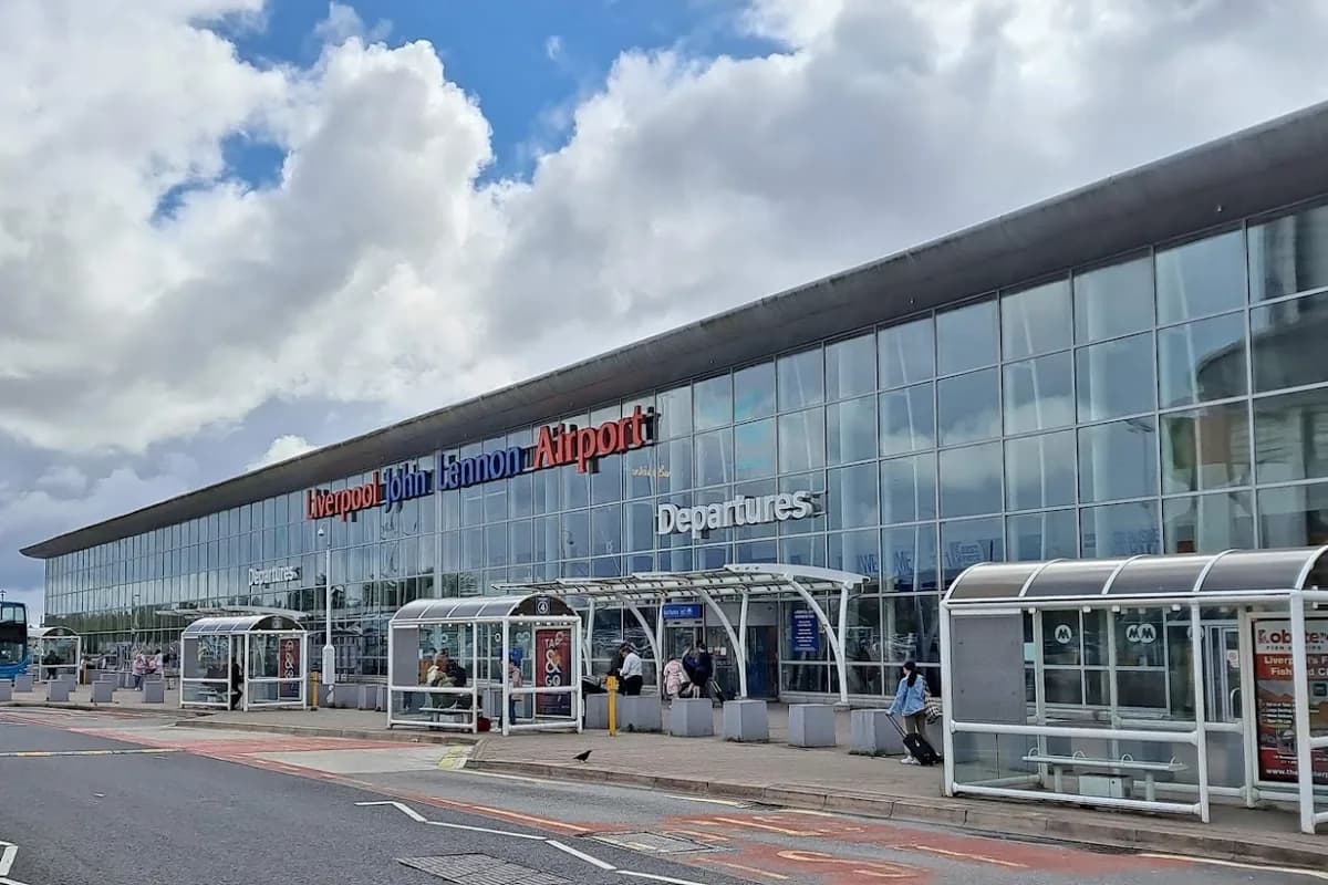Liverpool John Lennon Airport entrance — Ridecore Travel transfers from Leeds